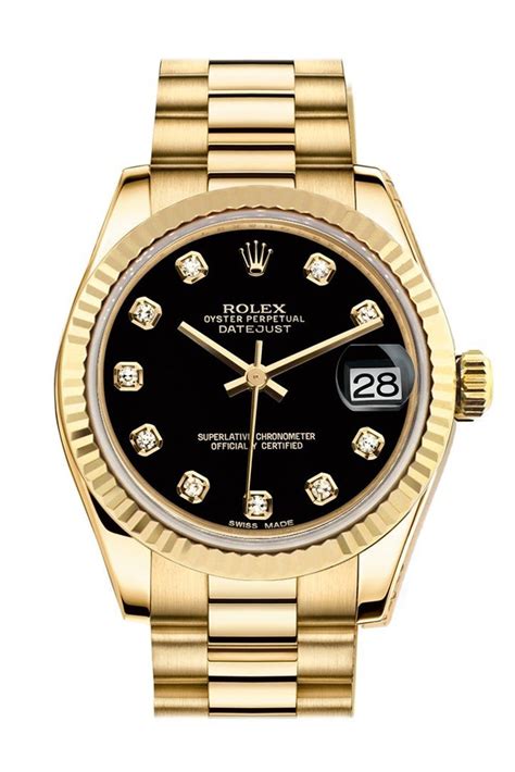 rolex datejust 31 black diamond dial|Rolex Datejust diamond bezel aftermarket.